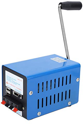 F20 Hand Crank Generator, 20W 3V-15V Large Power Portable Emergency USB Charger Generator, Outdoor USB Charging Emergency Dynamotor for Camping Survival