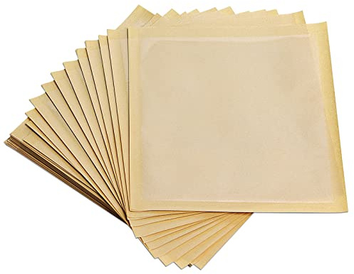 Goalfly 100 Pcs Bakery Bags with Window, 7.1 x 7.5 Inches Paper Sandwich & Donut Bags for Treat, Snack & Cookie Packaging (Brown)