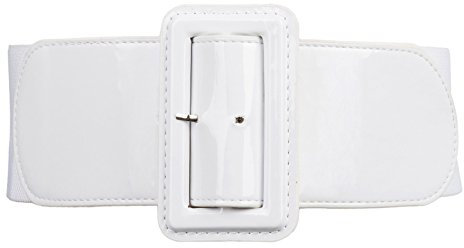 Hanna Nikole Damen Breite Taille Ledergürtel Taillenformung Taillengürtel Weiß XXL