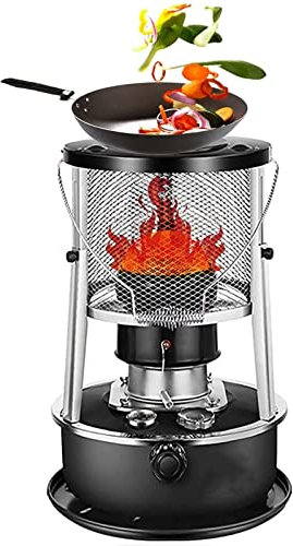 6L Petroleumheizung Mit Dochten, Energiesparende Heizungen Ohne Strom, Tragbarer Zeltheizung, Für Drinnen Und Draußen (Color : Black)