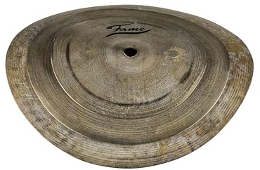Fame Clapper Smash Stack, 8/10/12 Zoll, B20 Bronze Becken-Set, Handgefertigt, Natural Finish, Kurzer Trash-Sound, Soundoptimierte durch Biegen, Einzeln Verwendbar