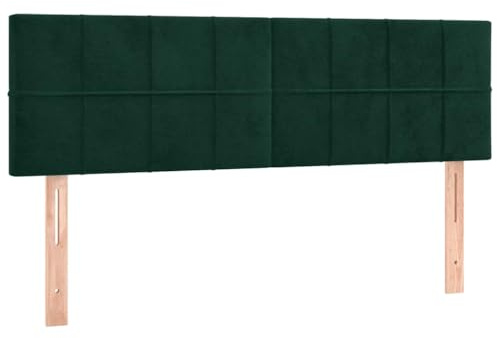 vidaXL Sänggavlar mörkgrön 144x5x78/88 cm sammet