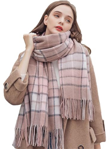 Wollschal für Damen, Kaschmirschal, Pashmina, Winterschal, Farbe 4, 200x35cm