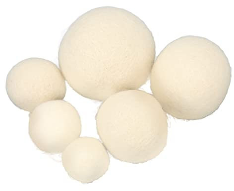 6 bolas de secado de lana de ahorro de energía, reducción de arrugas, bolas de suavizante reutilizables para ropa del hogar