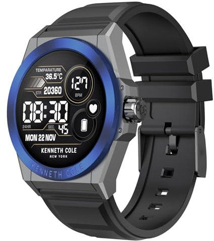 BRIBEJAT Smartwatch Uomo, 1.32'' HD Orologio Smartwatch, Orologio Fitness con Sonno/Cardiofrequenzimetro/SpO2, Impermeabil IP68 Contapassi da Polso, Orologi Digitale Rotondo per Android iOS, Blu
