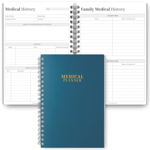Comprehensive Medical Planner Logbook | Prescription Log Journal | Self Care Medical Journal | Track Symptoms, Medications, & Doctor Notes | Premium 120gsm Paper | Holistic Health Planner | A5 Teal