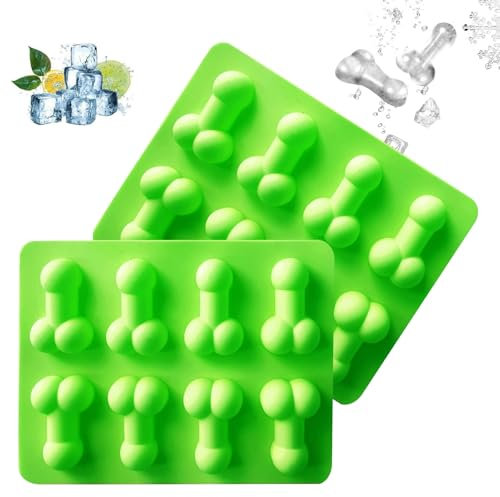 2 Piezas Cubiteras para Hielo, Moldes de Cubitos Hielo Silicona, Moldes de Chocolate de Silicona, Fácil Extracción Apilables Bandeja Cubo Hielo Whisky Cola Congelado, Moldes de Silicona Esfera