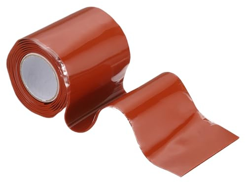 sourcing map Self Fusing Silicone Tape, 50mm x 1 Meter Waterproof Water Leak Sealing Tape for Plumbing Pipe Hose Repair Handles, Red (1mm Thick)