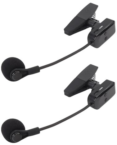 Hiraith di Microfono Wireless di Sassofono, Microfono a Condensatore Wireless da 2,4 G con Ricezione a Lunga Distanza per Prestazioni dello Stadio, Pickup, Rotazione a 360 °, Adatto per