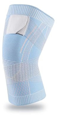 JHSDHYD Knieschützer Sport Kneepad Männer Frauen Druck Elastische Knie Pads Unterstützung Fitness Ausrüstung Basketball Volleyball Brace Schutz Verband(Blue 1 Piece,S)
