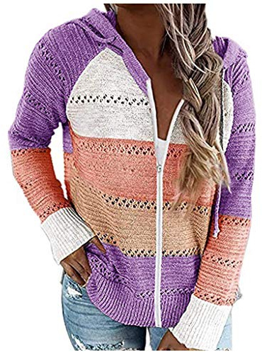 Generisk stora storlekar, lång tröja, huvtröja med huva, skjortjacka, lätt med dragkedja, tunn huvtröja, sweatjacka, sommar med ficka, oversize bomull, sweatshirt, huvjacka, fritidsjacka, lila, 4XL