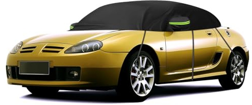 Car Cover Compatible with MG F/MG TF 1995-2011, Half Garage Cover | Half Car Cover UV Resistant Dustproof Snowproof Outdoor Indoor