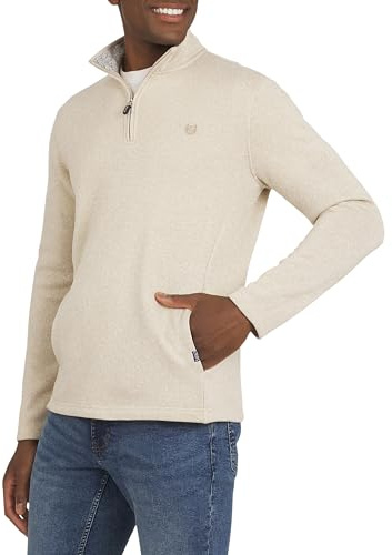Chaps Herren Regular Fit Long Sleeve Midweight Quarter Zip Fleece Sweater Pullover