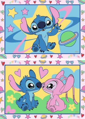 Ravensburger CreArt Junior 12023123 - Disney Stitch & Angel - Pintura por números para niños a Partir de 5 años