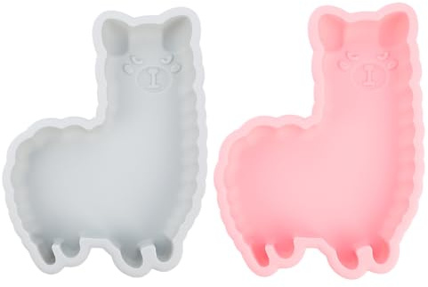Veemoon Moule à Gâteau en Silicone 2 Pièces D’Alpaga 15 CM Résistant à la Chaleur Compatible Four et Micro-Ondes Pâtisserie DIY Créative Présent Amusant pour Garçon Couleur Aléatoire