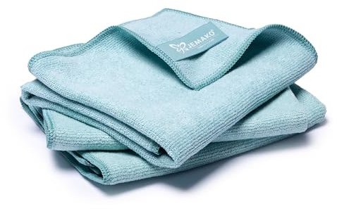 Jemako Profituch Plus S, 3er Pack, Mikrofaser Reinigungstücher, Polyester-Mischung, 45x40 cm, Rechteckig, Waffelmuster, für Haushalt, Fenster & Auto (Lindgrün)