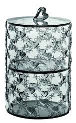 Guzzini LOVE, GZ11520192 Set 2 Contenitori Impilabili, Grigio/Cielo