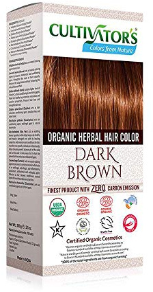 Cultivator's Tinte orgánico para el cabello, color marrón oscuro, 100 g