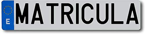 EPM Matrícula para Coche Acrílica. Se entregan con Adhesivos o Tornillos para el Montaje. Larga Ordinaria 520x110 mm Europea Homologada.
