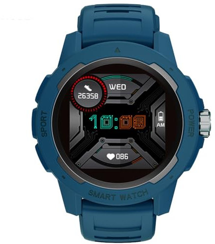 CETLFM Orologio Intelligente GPS, Orologio Sportivo Bluetooth da Corsa, Orologio Intelligente Impermeabile per la frequenza cardiaca, Orologio da altimetro con Bussola,Blu