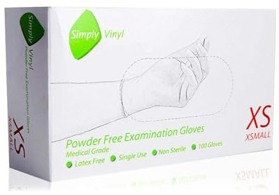 Children's Multipurpose Clear Vinyl Gloves, 100 Pack (Age 6-10 Years) - Disposable Latex-Free Hand Protection for Arts, Crafts, Baking & Messy Play
