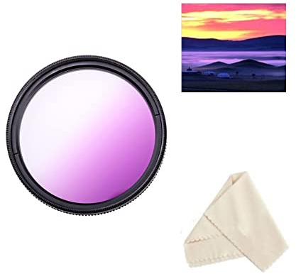 Filtre de couleur dégradé violet pour Sony Alpha A6600 A6500 A6400 A6300 A6100 A6000 A5100 A5000 A3000 avec objectif Sony Alpha SEL1855 E Mount 18-55 mm F3.5-5.6