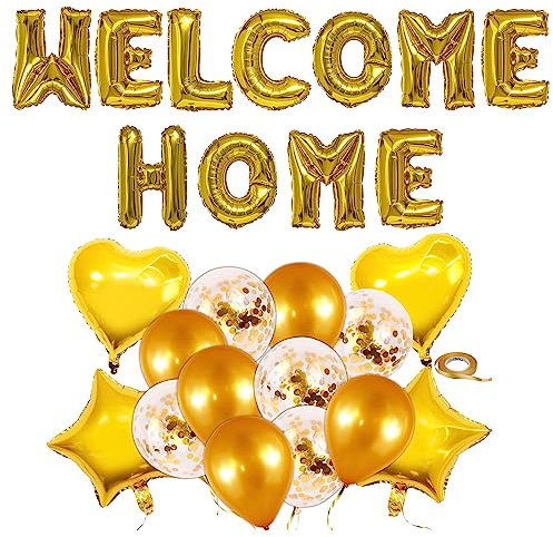 16 Pezzi Benvenuto Home Banner Palloncino Welcome Home Addobbi Bentornato Banner e Palloncini Bentornato Decorazioni per Feste per la Decorazione Domestica Articoli per Feste in Famiglia