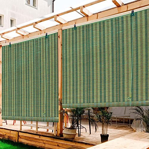 DUYULIANG Bambu Jalousien Rollo Für Innen, Fenster-Rollo Bambusrollo Bambus Raffrollos, RollläDen FüR Fenster Tür, Anpassbar, Sonnenschutz Dekoration Lüftung Sichtschutz Rollläden Vorhänge