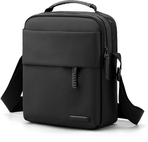 Vpoofree Bandoleras Hombre Bolso de Hombro Bolsas de Mensajero de Negocios Bolso de Mano Mariconeras para Hombres Moda Crossbody Bag Shoulder Casual(Negro Bolsos de hombro para hombre)