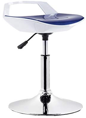 MAHNFEID Hocker, Rollhocker auf Rollen, Barhocker, Barhocker, moderner Küchenhocker mit Rückenlehne, Drehhocker, höhenverstellbar/blau