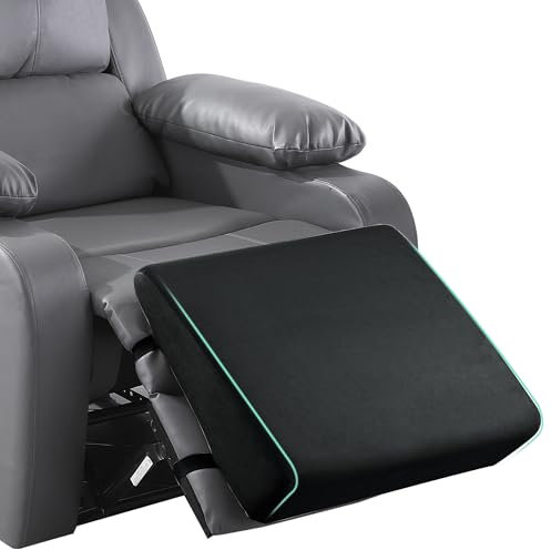 BALAPET Large Recliner Leg Pillow, Memory Foam Recliner Cushion Wedge Shape Recliner Footrest Extender,Leg、Back and Lumbar Support Pillow with Adjustable Elastic Straps(Black)