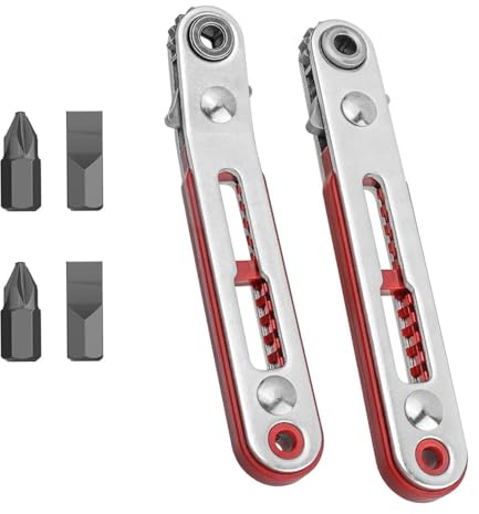 ZEACCT 6-teiliges Mini-Ratschenschlüssel-Schraubendreher-Set, Ratschen Wendeschrauber Set, Mini Ratschenschlüssel, für Heimwerker-Handwerkzeuge aus Legiertem Stahl