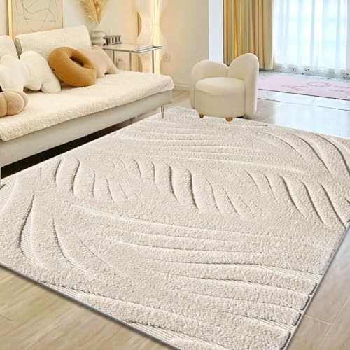 B&B Extra Large Bedroom Area Mat for Living Room Kitchen Laundry Floor Mat and Oriental Design Cozy, Soft, Durable Hallway Living Room Mat (Beige - Des 2, 200 x 290 cm - Large Area Rug)