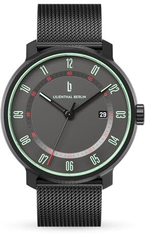 Lilienthal Berlin Neolux Automatik Uhr Grey Mint – hochwertige Herrenuhr aus blauem Chirurgenstahl mit einem Automatikwerk & Saphirglas – 42,5 mm