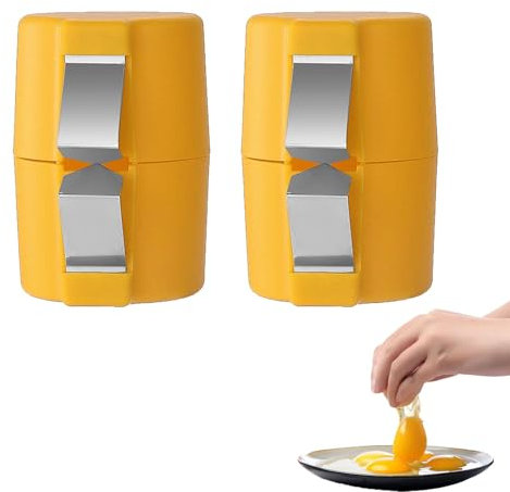 2 Pack Egg Cracker Tool | Portable Egg Separator Tool | Handheld Egg Opener Tool Easy to Clean | Convenient Egg Shell Opener Baking Tools for Home and Restaurant