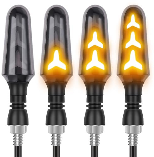 Kinstecks ​​4PCS Clignotants de moto Clignotants Clignotants 12V pour moto scooter quad cruiser Harley Kawasaki Yamaha Suzuki tout-terrain