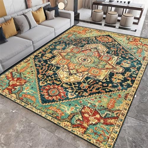 RUGMRZ Bettvorleger Für Erwachsene Matte Das Schlafzimmer Rechteckiger Teppich Flur Blauer Arbeitszimmer Dekoration Küche Waschbar rutschfest 120X180Cm 3Ft 11.2''X5Ft 10.9''
