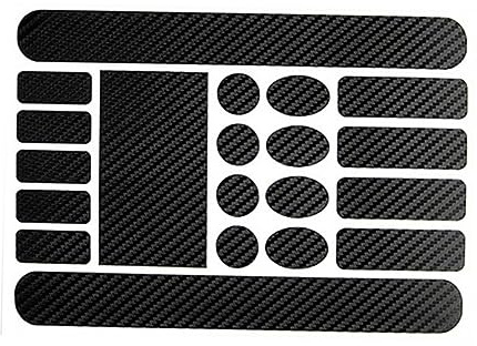 TOGEVAL Carbonfaser Kettenstrebenaufkleber mit Rahmenschutz aus PVC Schwarze Schutzfolie für Fahrräder