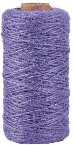 SOFPLATE 328 Feet/100M 1mm Thin Twine String Jute Cord Garden Rope Hemp Cord 1 Ply Craft Jewelry Beading Cord Thread for Bracelets Braiding Gift Wrapping Art Decor Gardening Climbing Plant Crafts