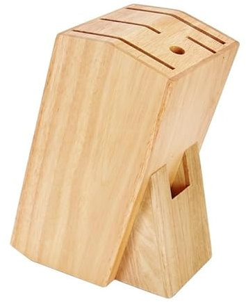 Ceppo portacoltelli in legno a 6 fessure Ceppo portacoltelli universale senza coltelli Mantieni i coltelli puliti e affilati Conservazione dei coltelli da cucina for il ripiano dei coltelli da cucina