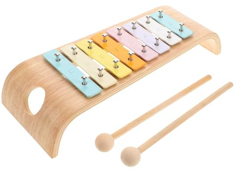 IMIKEYA Aluminiumlegierung 8-Noten Glockenspiel Mit Schlägeln Kinder Xylophon Babyinstrument Musikalische Früherziehung Für Schule Und Zuhause