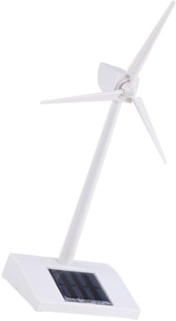 HEALSOPTHY Mulino a Vento Solare da Tavolo, Turbina Eolica Educativa in Plastica Abs Bianca, Miniatura di Turbina per Ragazzo Ragazza, Gioco Didattico per Scuola e Decorazione Scrivania,