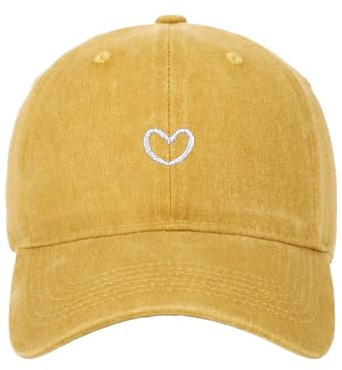 Generisch Baseball Cap Damen mit Herzförmiges Stickmuster Mütze Verstellbarem Kappe Outdoor Sports Cap