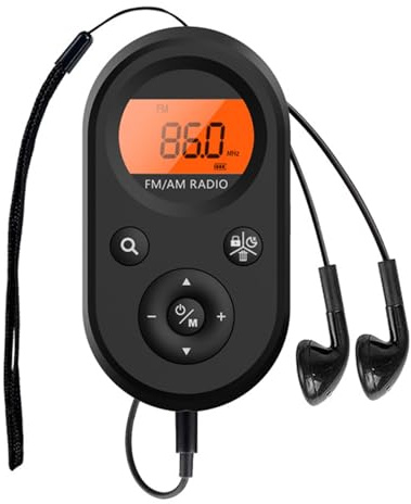 Radio De Bolsillo AMFM con Batería Recargable Transistores Grandes Transistores Temporizadores De Sueño Funcionar para Usar Radio Portátil