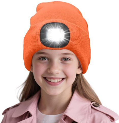 AWSOLAR LED Licht Mütze für Winter Warme