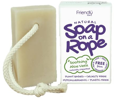 Friendly Soap - Natural Soap On A Rope - 'Soothing' Aloe Vera 125g