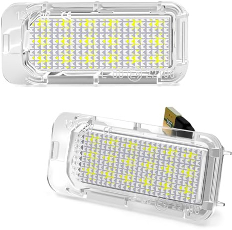 Asgohme LED License Plate Lights 18-SMD Bright White Tag Lamp Assembly Compatible with Ford 2011-2023 Explorer, 2013-2019 Escape, 2013-2020 Fusion, 2018-2024 Expedition, Pack of 2
