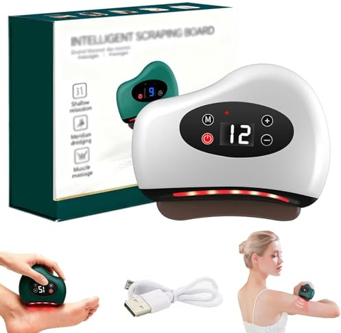 Thermaedge - Rascador de pies, dispositivo de vibración 3 en 1 para el cuidado muscular, gua sha calentado, herramienta de masaje para tejidos profundos, inalámbrico y portátil sin esfuerzo para pies