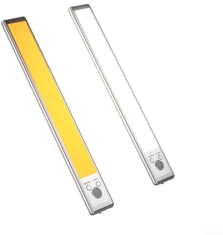Lot de 2 lampes LED intelligentes rechargeables 24/30 cm avec capteur de corps humain à intensité variable et magnétique, sans perçage, lampe de bureau de nuit pour chambre à coucher (2 pièces, 30 cm)