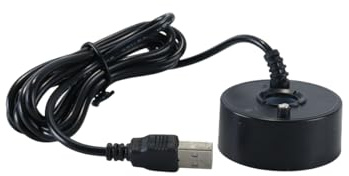 Gurtt Mini Mist Maker, 5V USB-fontänförsprutare, Liten bergträdgård, Akvarium, Landskapsdesign Mist Maker för vattenfontän, Damm (Svart)